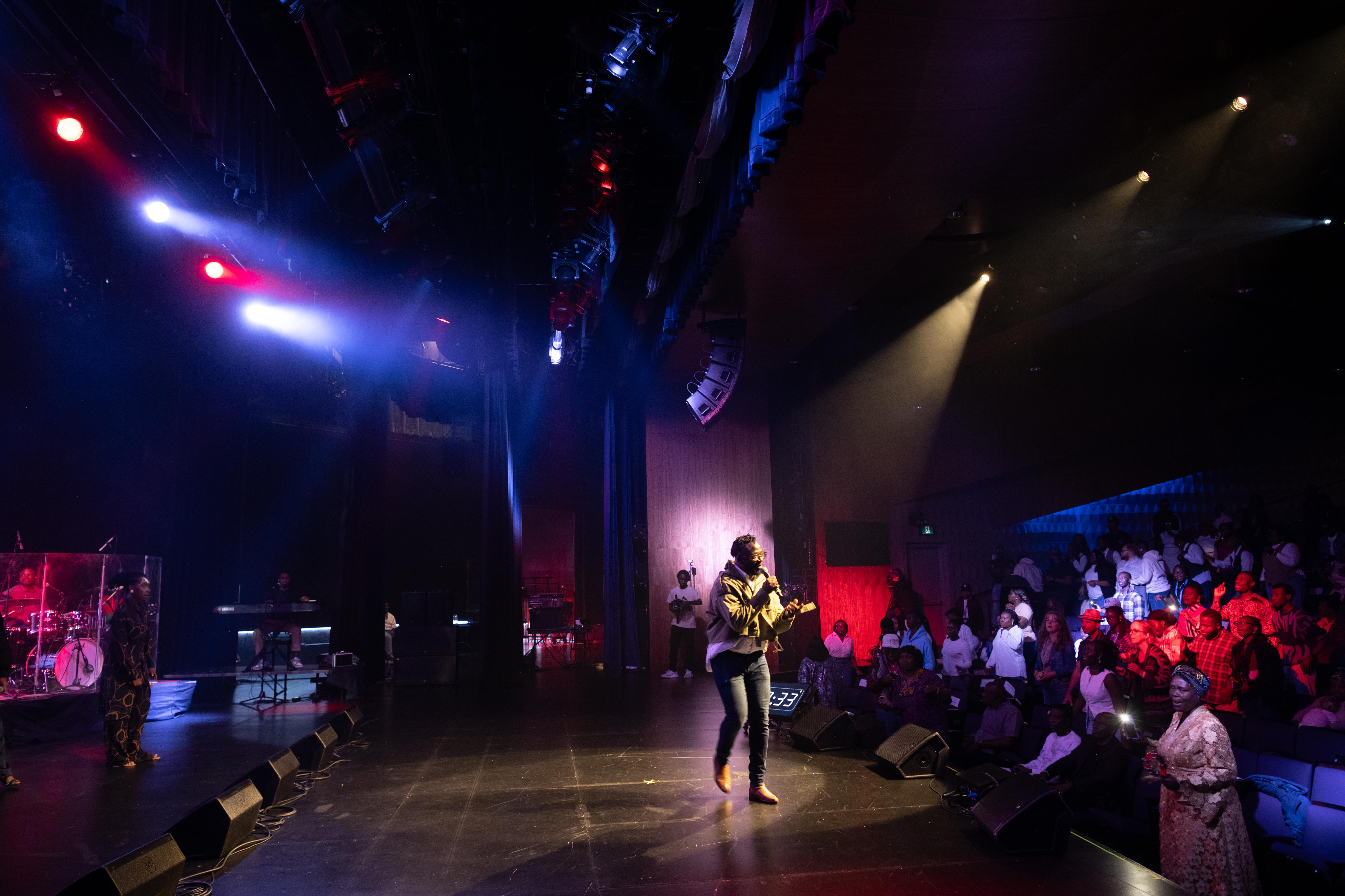 Congregation in worship